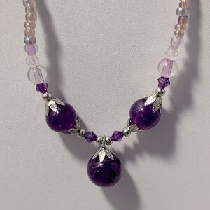 Purple Beaded Necklace
